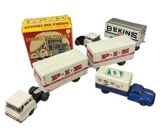 Tin Toy Truck Lot