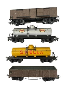 4 1950s Marklin HO Bogey Truck Freights