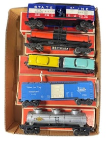 5 Boxed Lionel Freight Cars