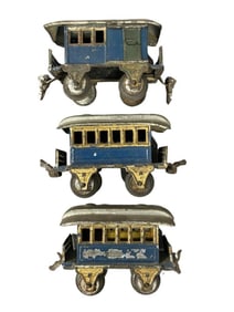 3 Early Marklin American Passenger Cars