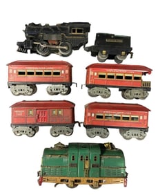 7pc American Flyer Train Lot