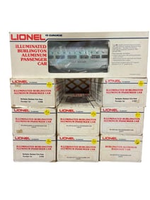 9 Lionel MPC Aluminum Pass Cars