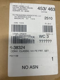 Lionel 38324 NH F3 Reissue Set (2507W)