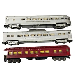 3 American Flyer Passenger Cars