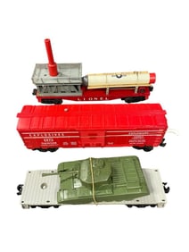 3 UNRUN Lionel Military Cars