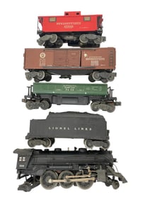 5pc Lionel 224 Steam Freight Set