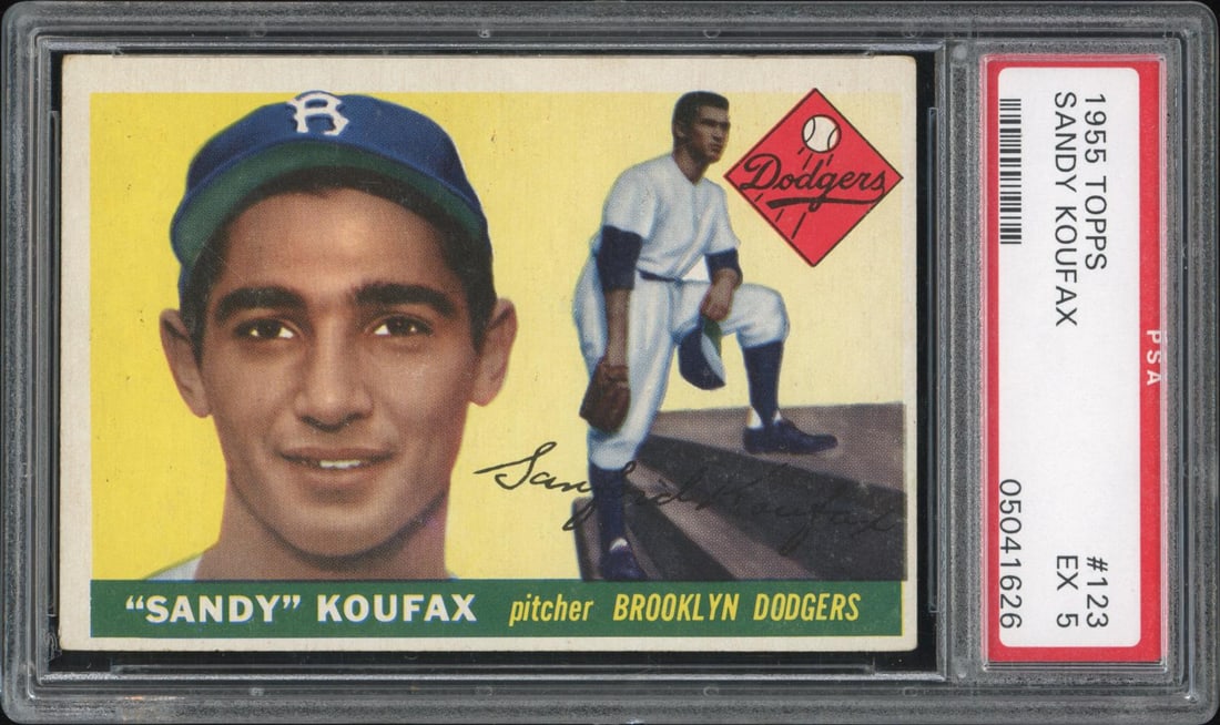 1955 Topps #123 Sandy Koufax (Rookie) PSA EX 5 (1 of 2)