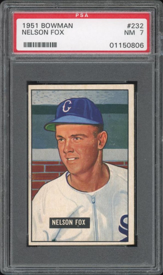 1951 Bowman #232 Nellie Fox (Rookie) PSA NM 7 (1 of 2)