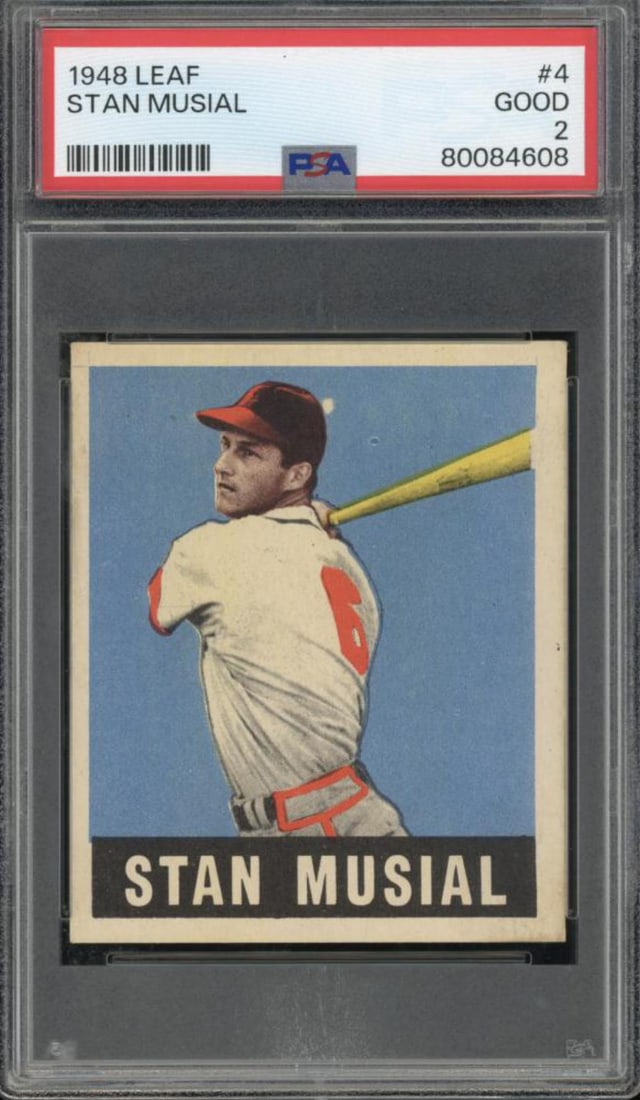 1948 Leaf #4 Stan Musial PSA 2