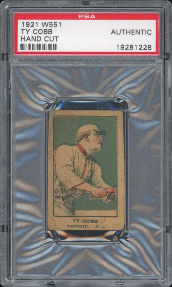1921 W551 Ty Cobb (Hand Cut) PSA Authentic (1 of 2)