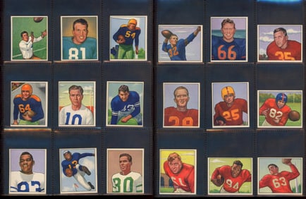 (88) 1950 Bowman Football Cards - Some Graded