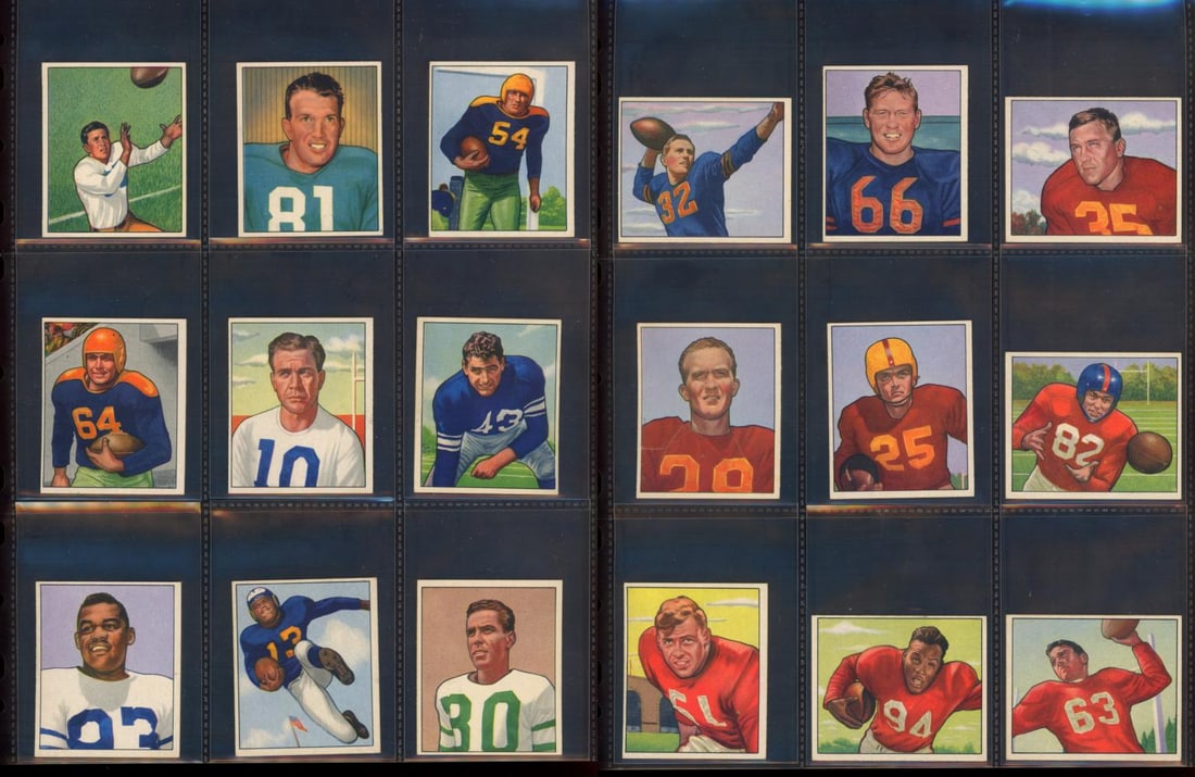(88) 1950 Bowman Football Cards - Some Graded (1 of 16)