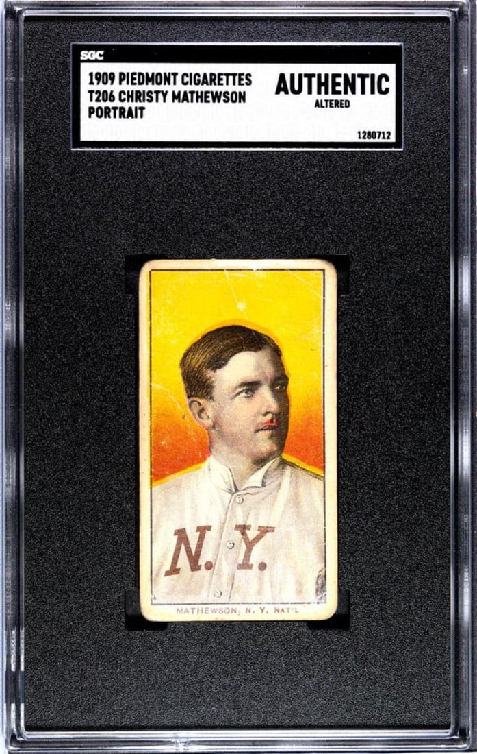 1909 T206 Christy Mathewson Portrait SGC Authentic (1 of 2)