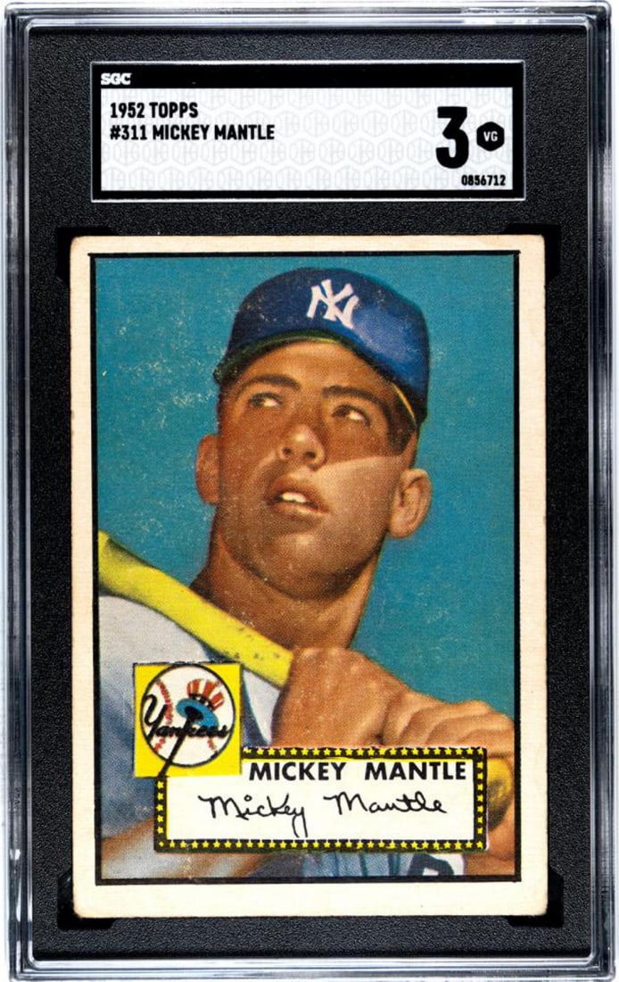 1952 Topps #311 Mickey Mantle SGC 3 (1 of 2)