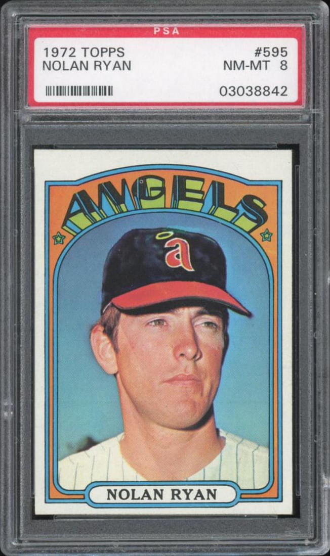 1972 Topps #595 Nolan Ryan PSA NM-MT 8 (1 of 2)