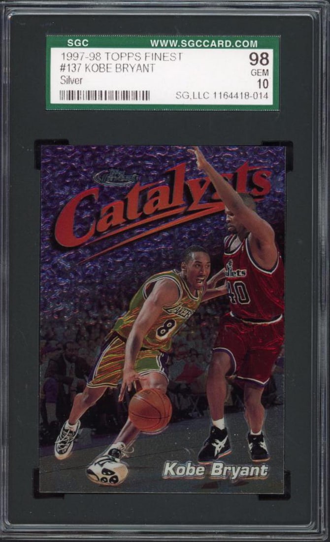 1997-98 Topps Finest #137 Kobe Bryant SGC 10 (1 of 2)