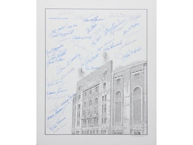 Yankees Multi Signed Print, Murray Tinkelman