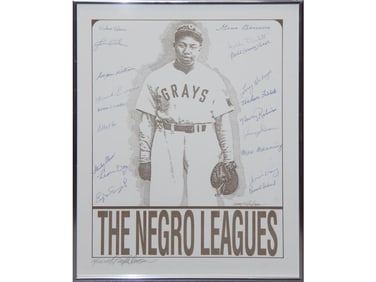 Negro Leagues Multi Signed Print, Murray Tinkelman