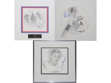 (3) Signed Baseball Prints by Murray Tinkelman