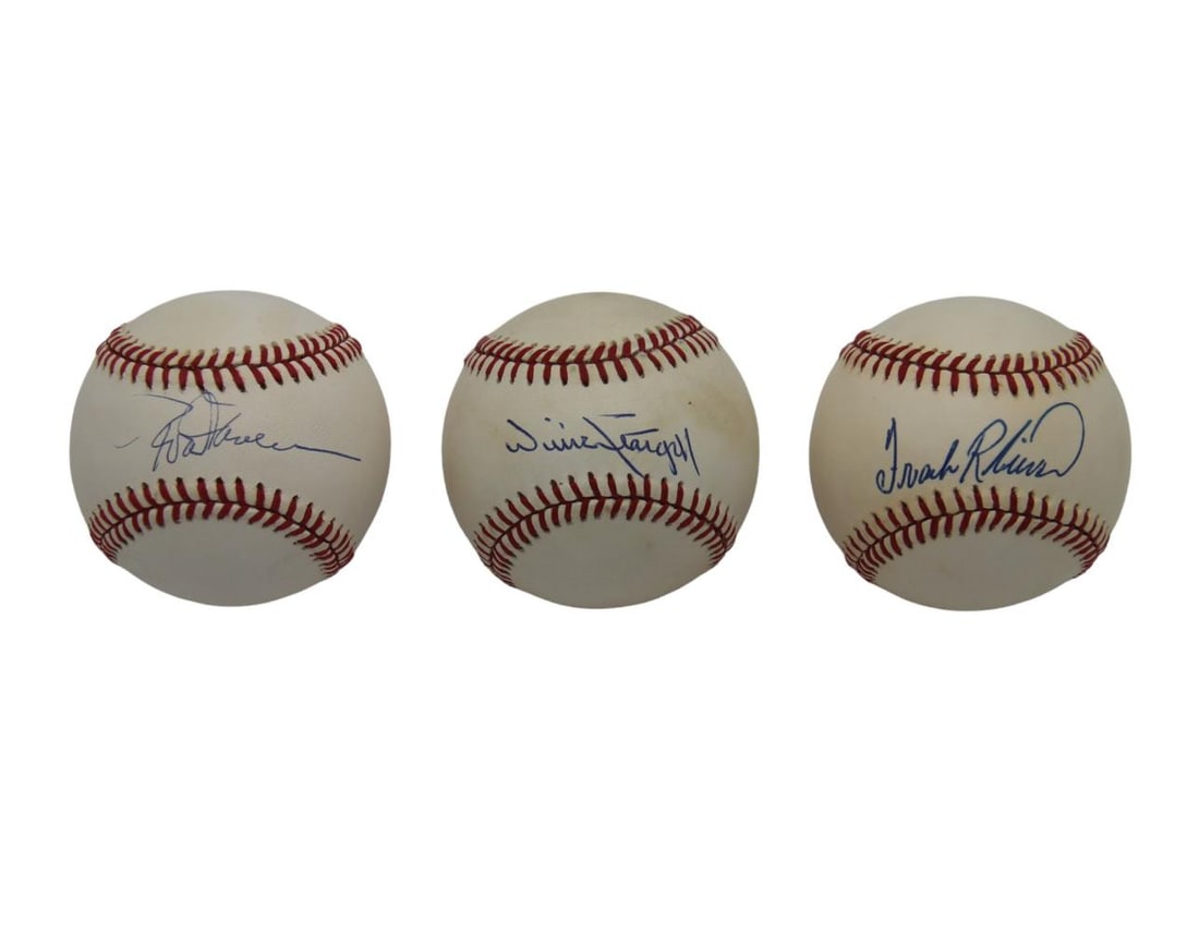 Lot of Three Single Signed Baseballs (1 of 1)