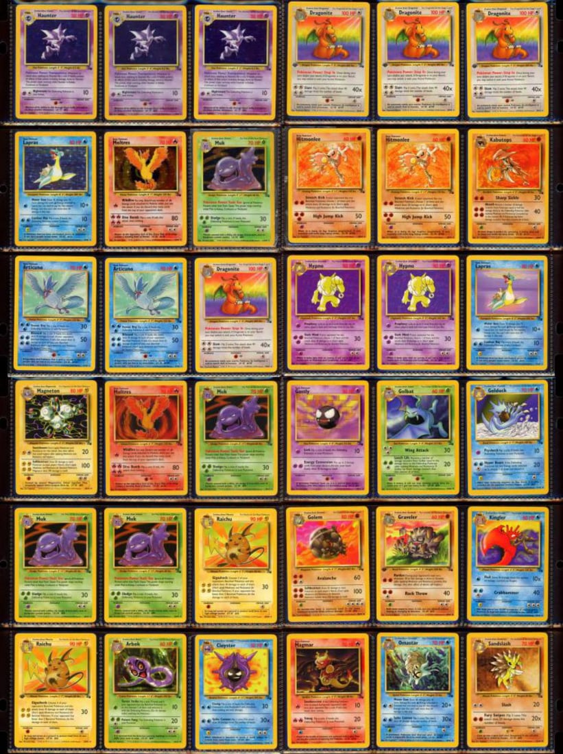 (103) Pokemon Jungle & Fossil Cards (1 of 15)