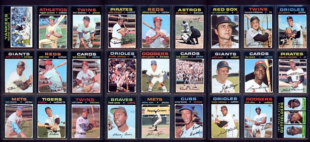 1971 Topps Baseball Near Complete Set