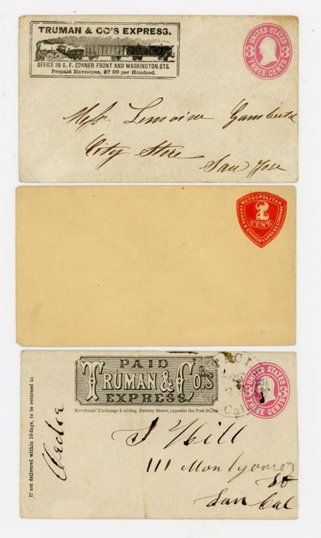 Lot of (3) 19th Century U.S. Covers (1 of 1)