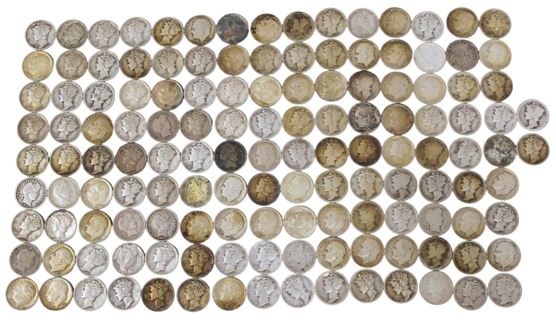 Dime Collection Inc. Seated, Barber, Mercury, Roos (1 of 2)