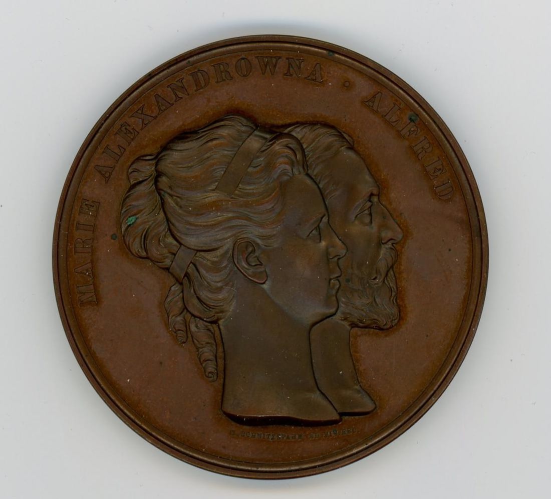 1874 Marriage of Albert and Marie Bronze Medal (1 of 2)