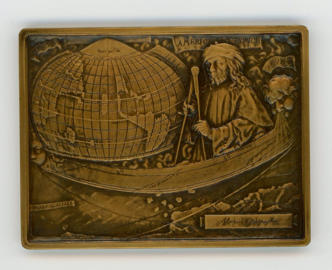 1903 Amerigo Vespucci Bronze Medal VDB (1 of 2)