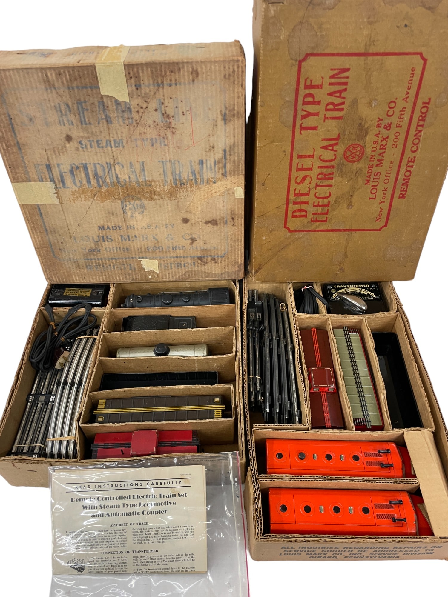 2 Nice Boxed Marx Train Sets Auction