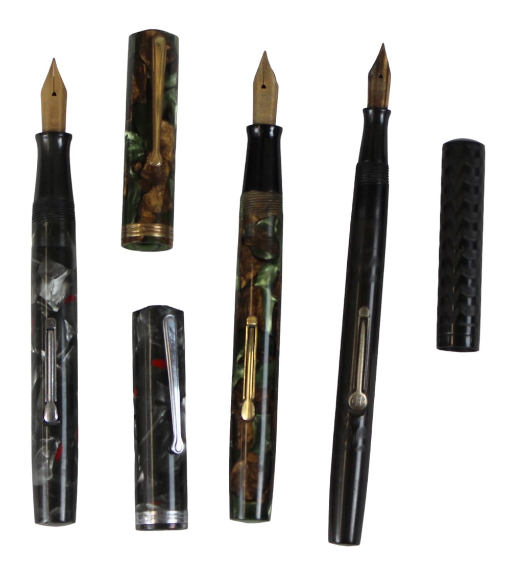(3) Waterman Fountain Pens: 3 Waterman Fountain Pens including 52 1/2 and 2 94's. Unrestored.