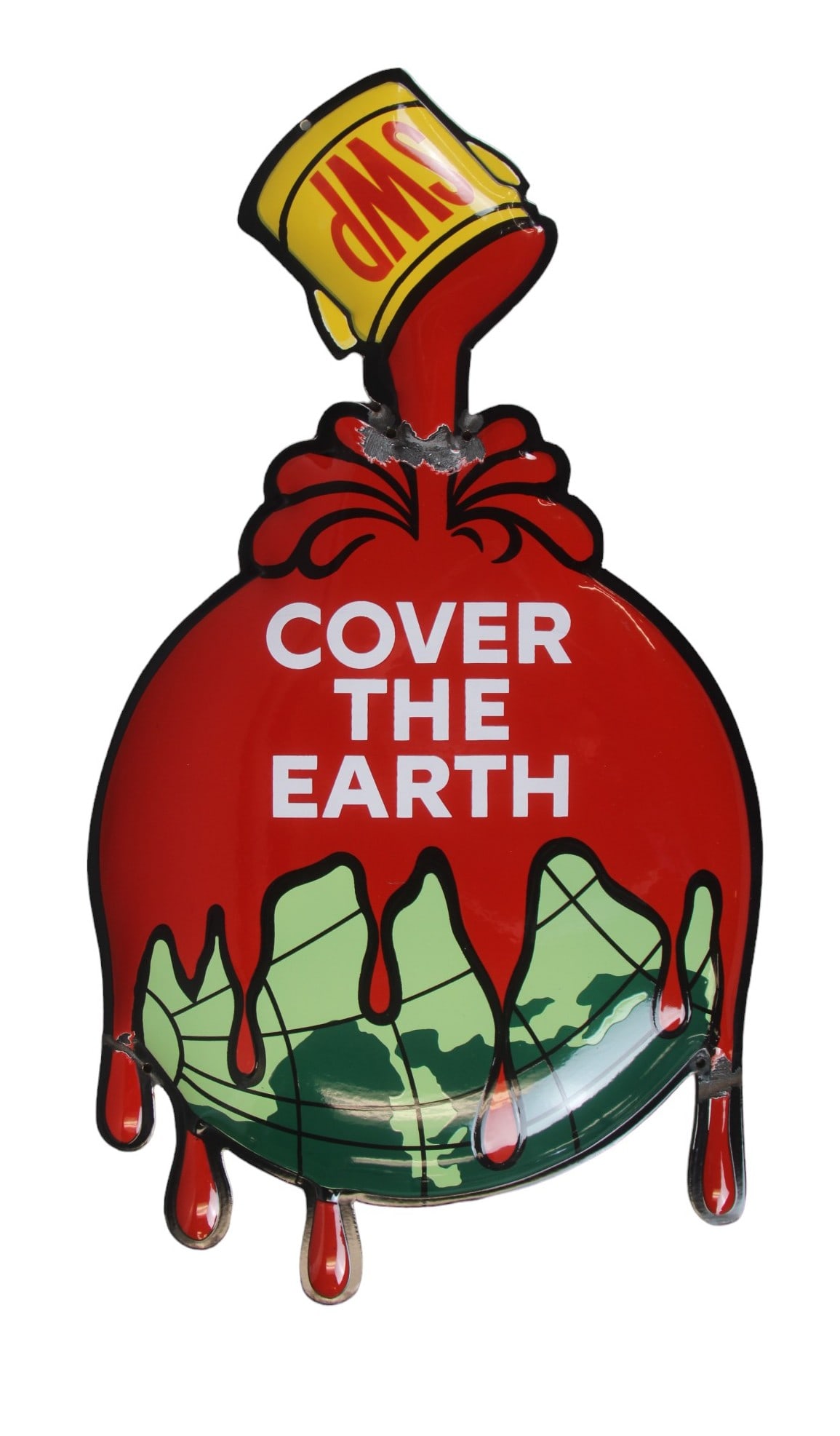 Porcelain Cover The Earth Sherwin Williams Sign (1 of 5)