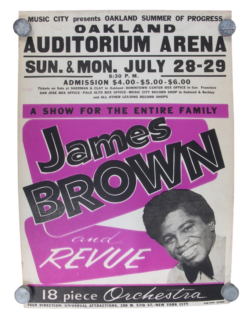 James Brown 1968 Oakland, CA Concert Poster (1 of 1)