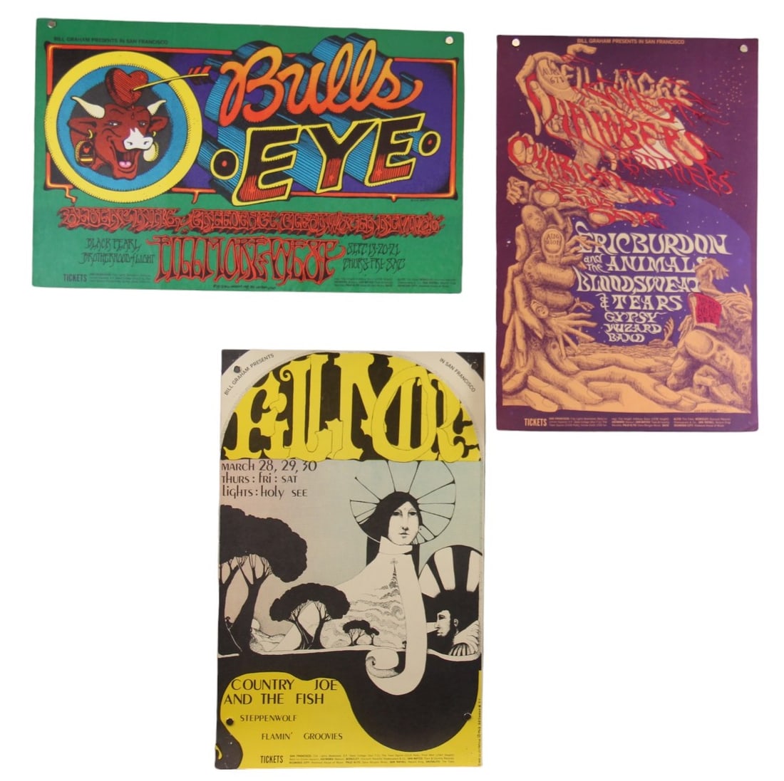 (3) Bill Graham Fillmore Concert Posters (1 of 1)