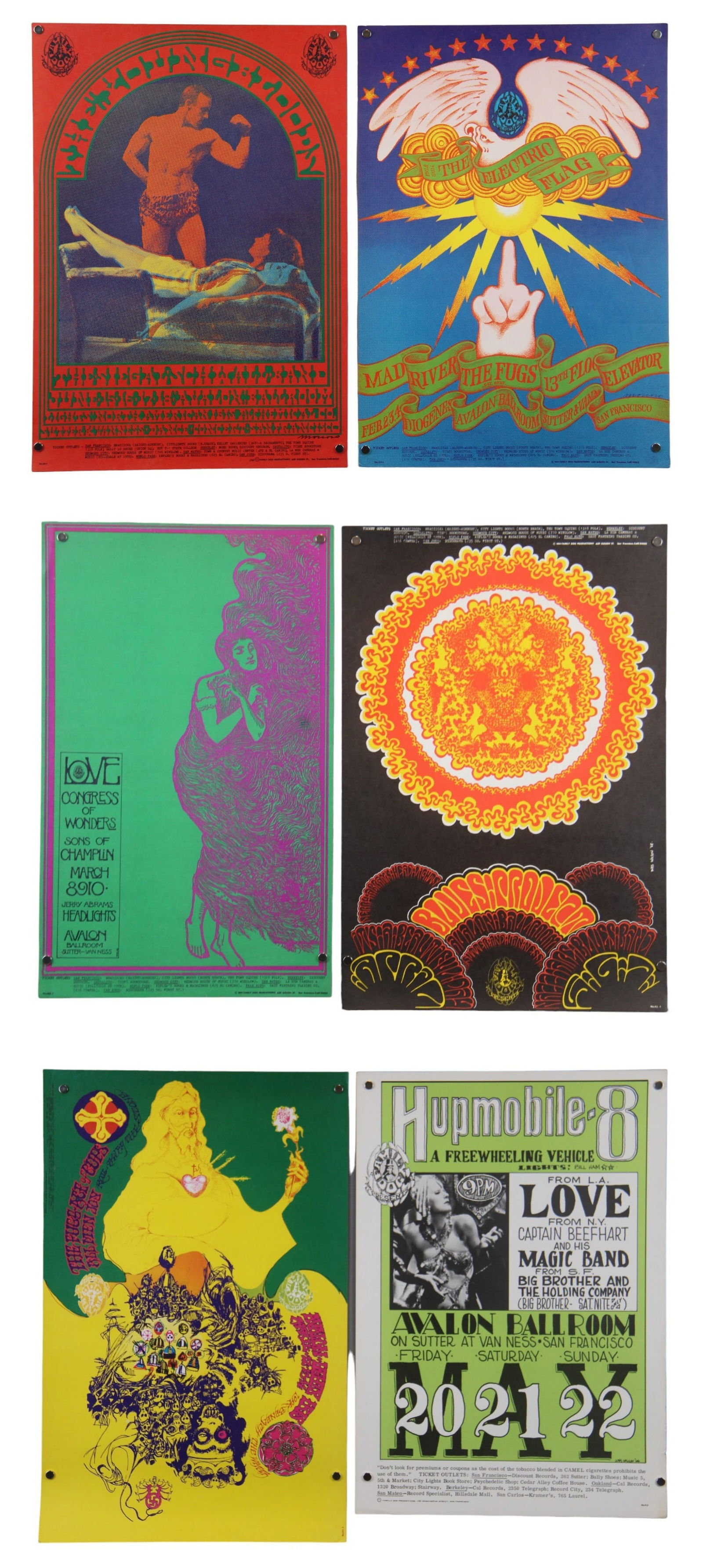 (6) Family Dog Avalon Ballroom Concert Posters (1 of 4)