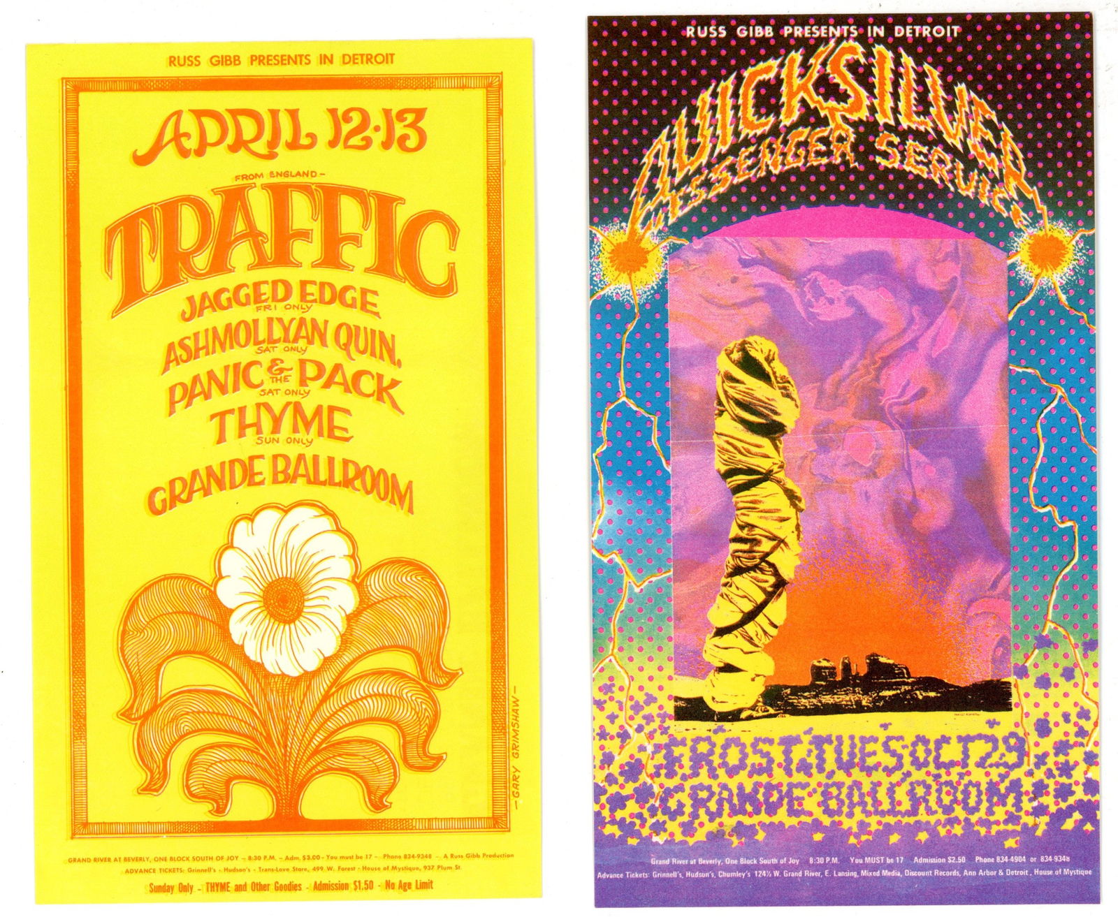 (10) 1968-69 Detroit Grande Concert Postcards (1 of 5)