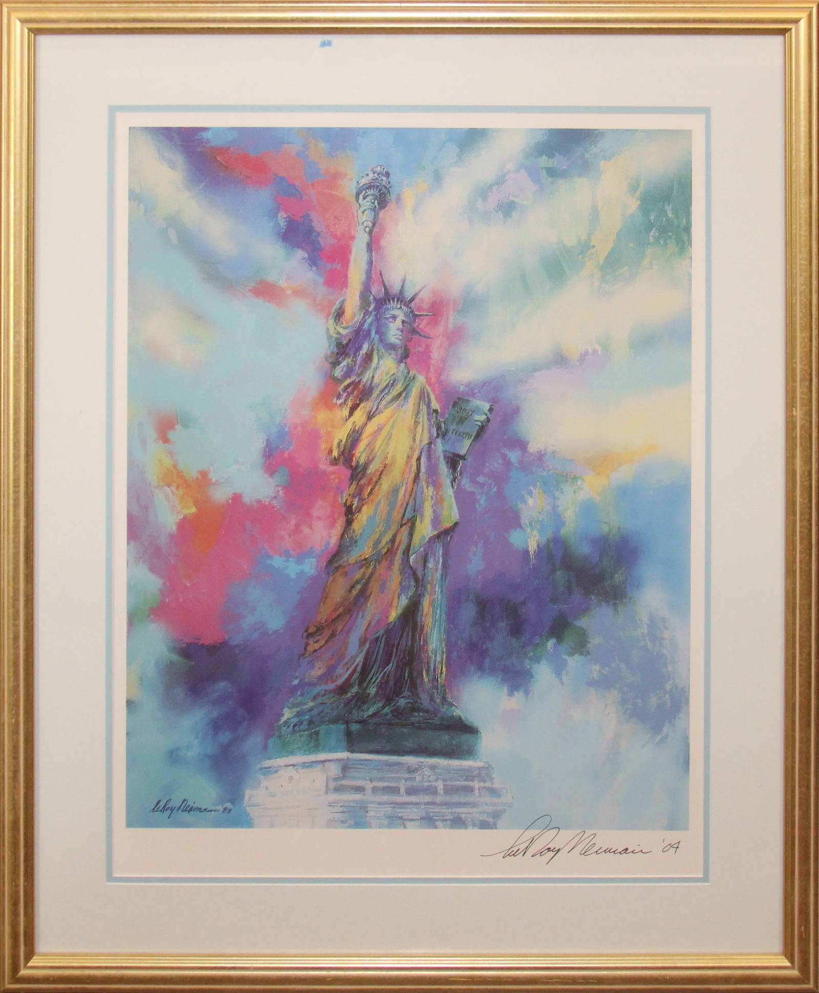 Signed LeRoy Neiman, Statue of Liberty Print (1 of 2)