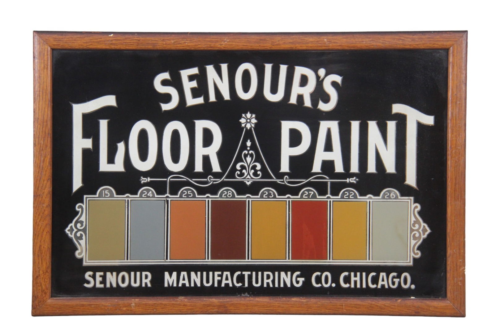 Senour's Floor Paint, Glass Advertising Sign (1 of 2)
