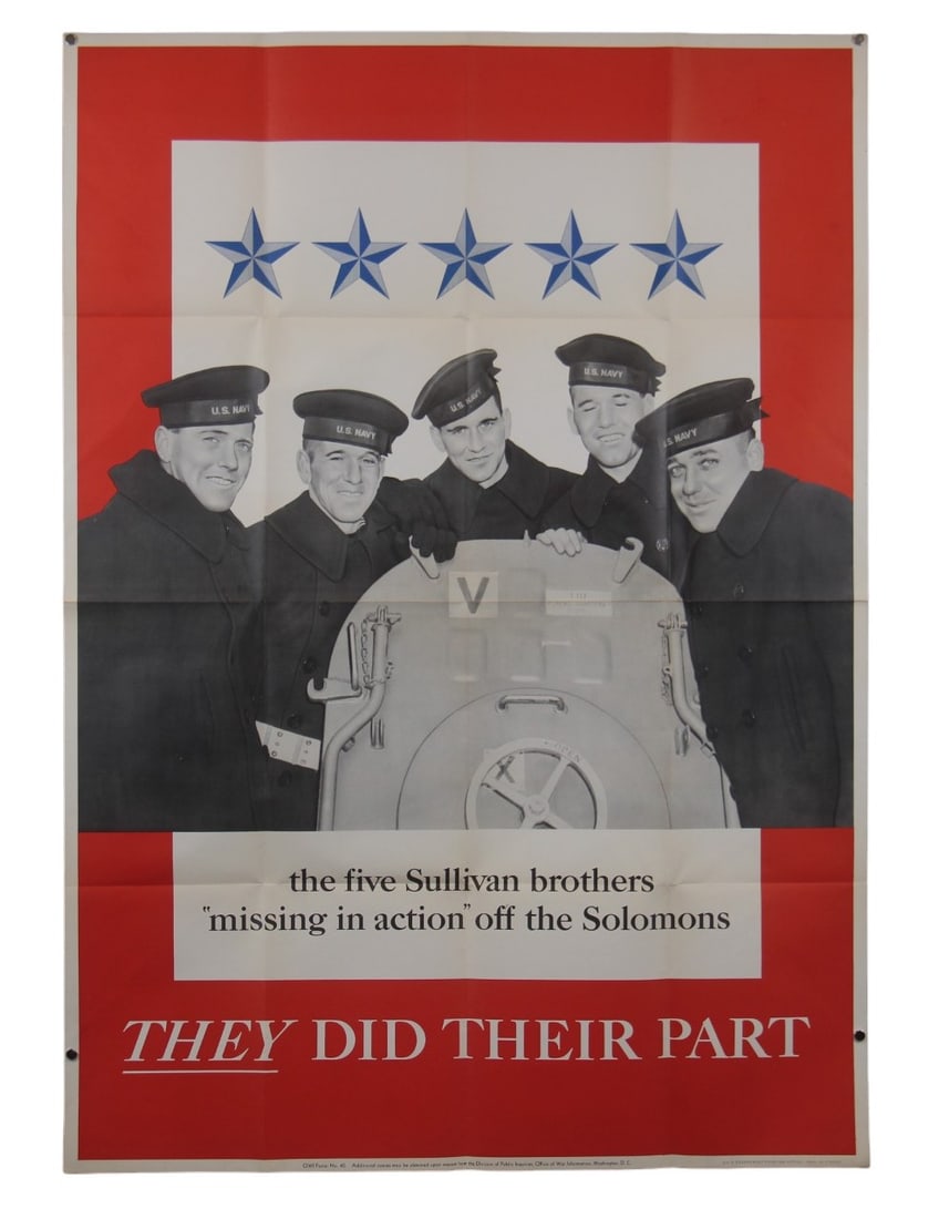 Sullivan Brothers WW II Navy Recruiting Poster (1 of 1)