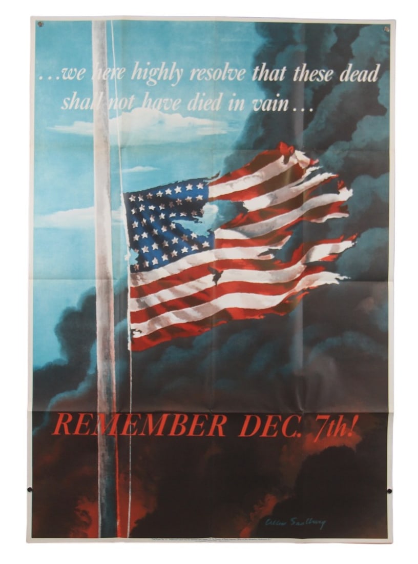 Remember Dec 7th Pearl Harbor World War II Poster (1 of 1)