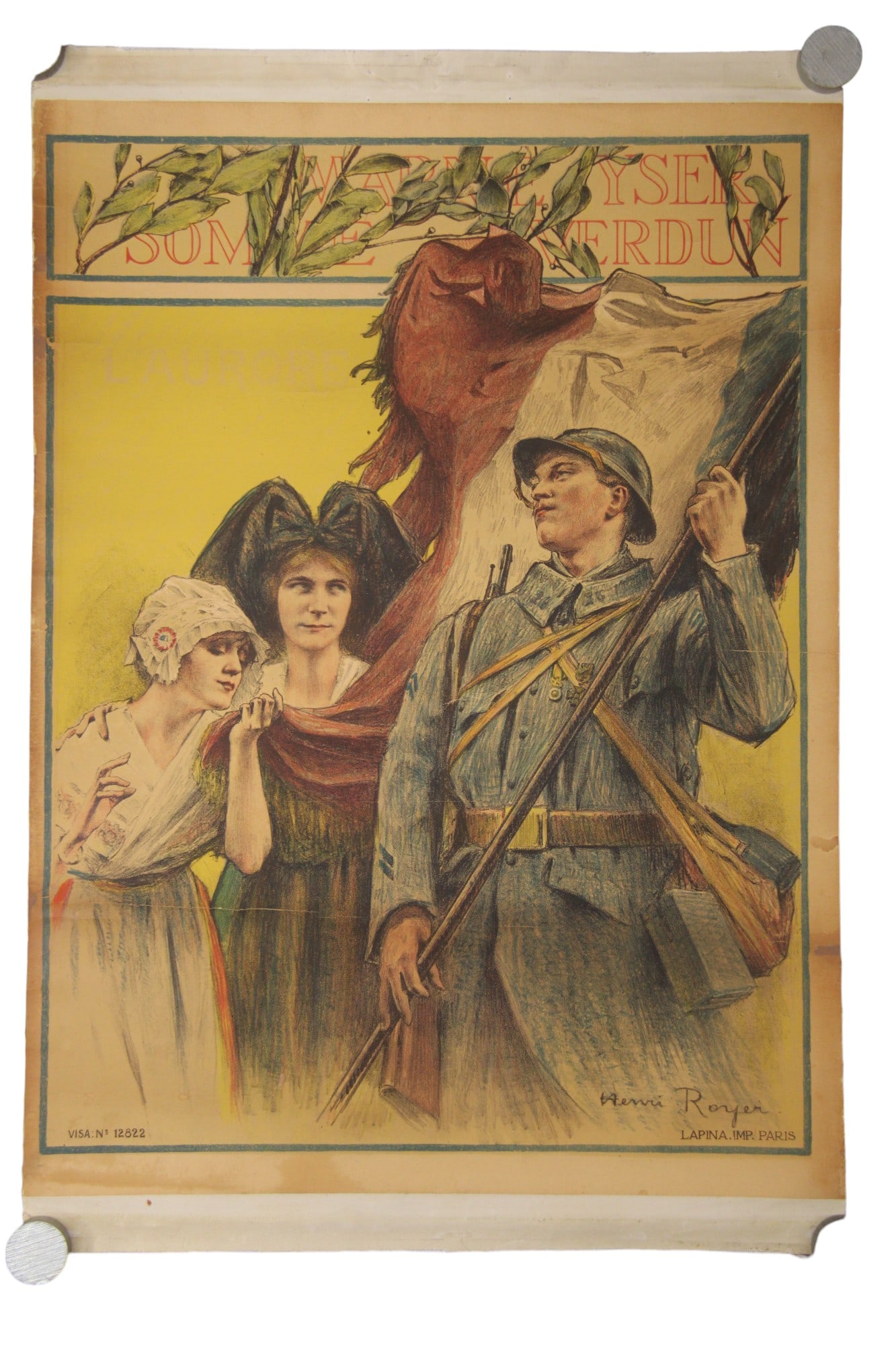 WWI French Poster Royer Battle of Verdun (1 of 1)