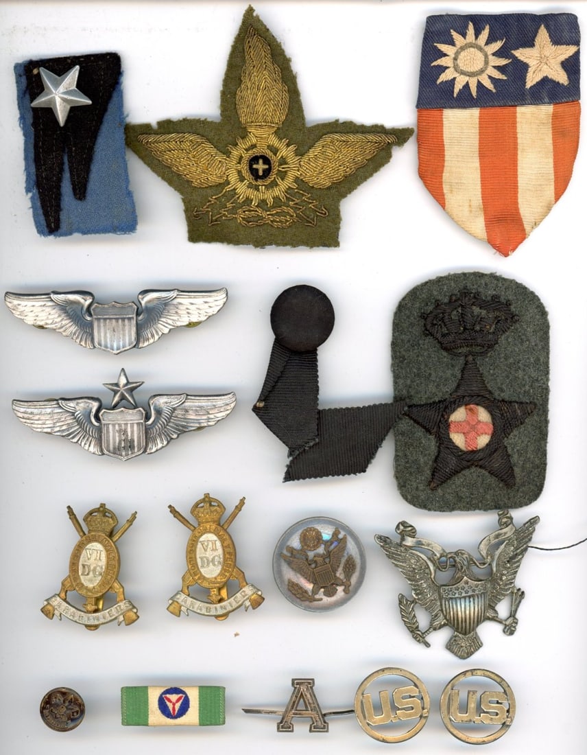 Collection of WWII Era U.S. Patches and Pins (1 of 2)