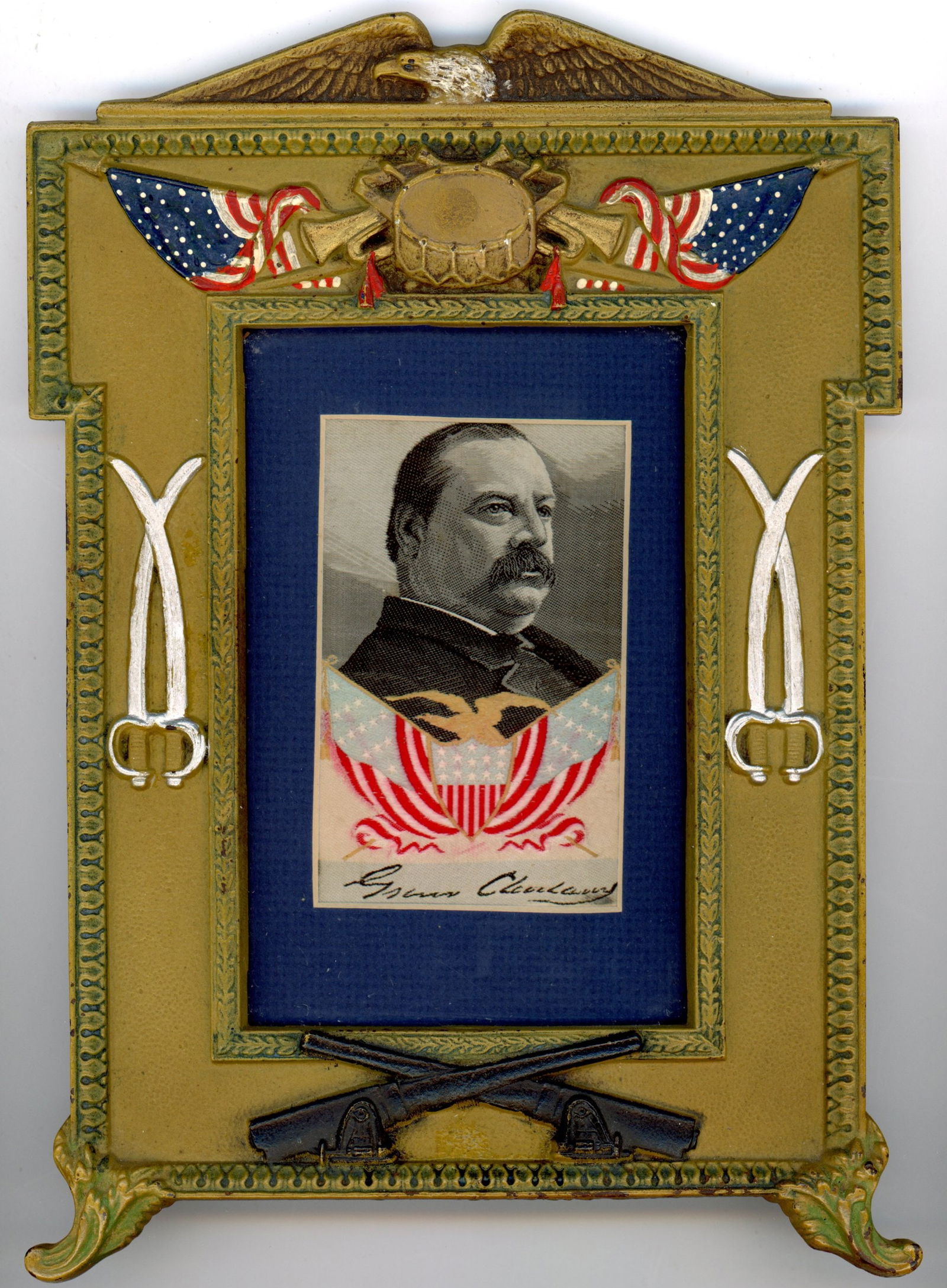 Grover Cleveland Ribbon w/ Ornate Patriotic Frame (1 of 3)