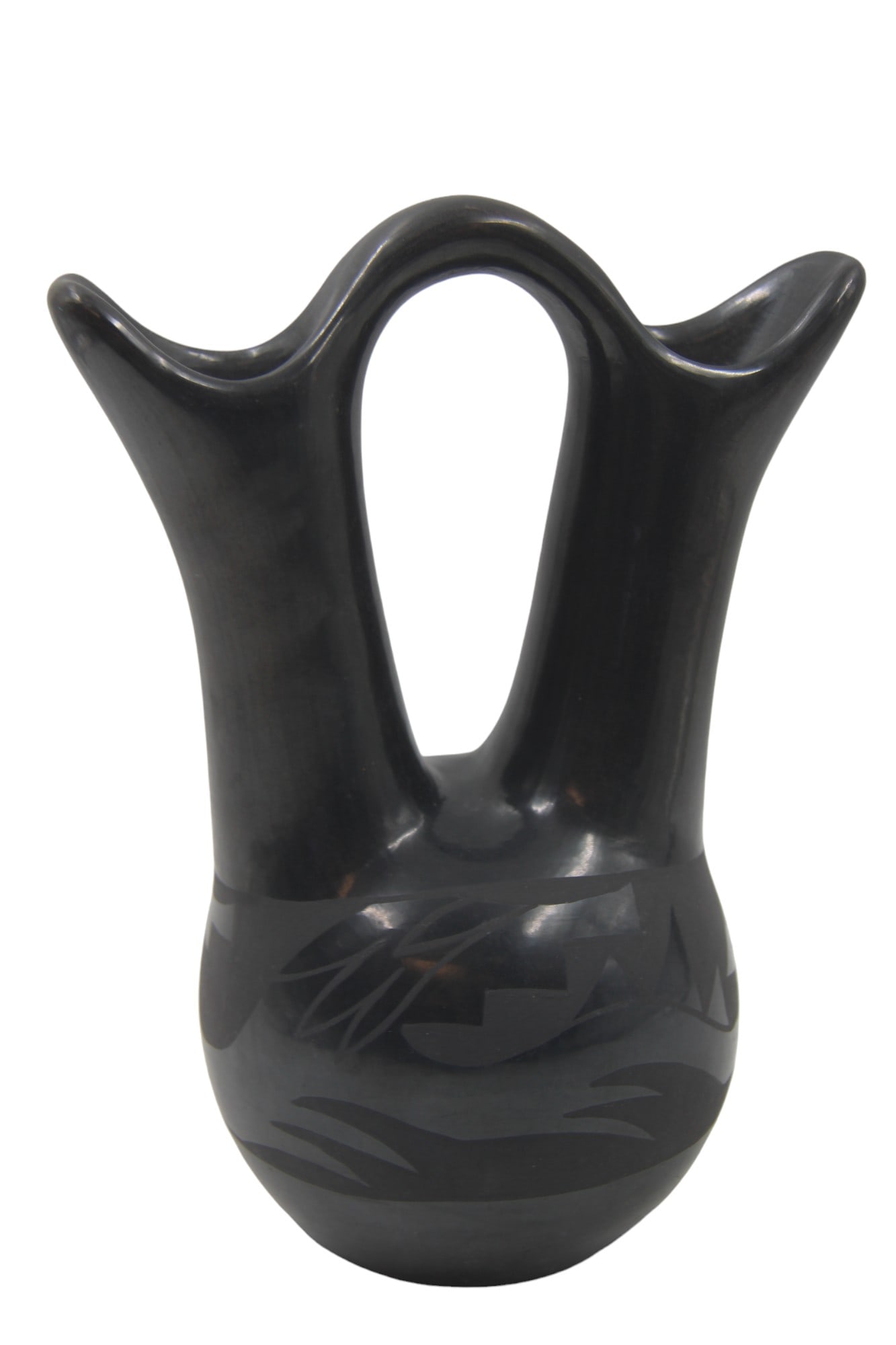 Santa Clara Blackware Wedding Vase (1 of 5)