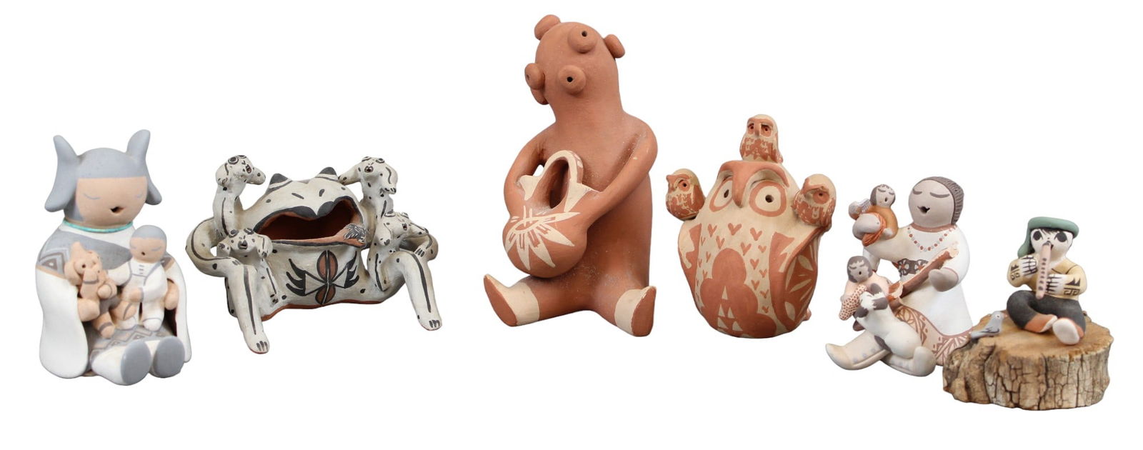 (6) Piece Native American Pottery Lot (1 of 3)