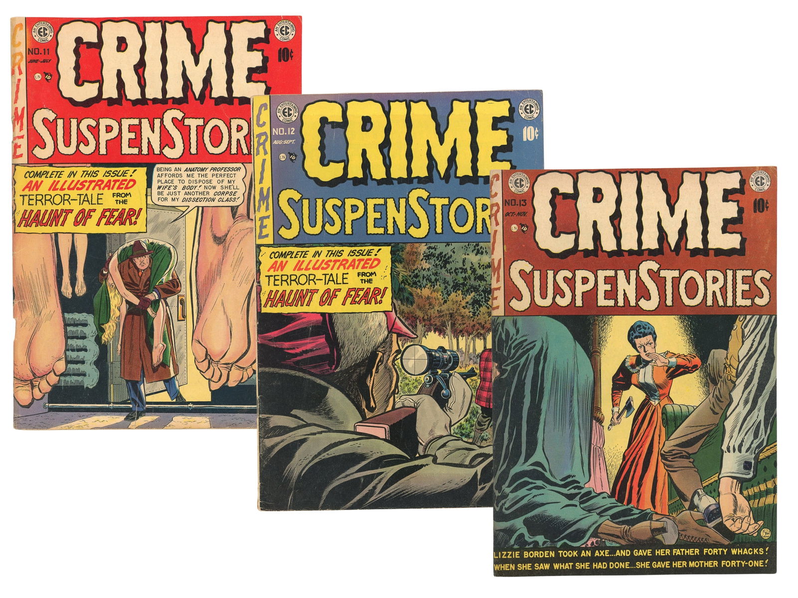 (3) EC Crime SuspenStories Comics (1 of 7)
