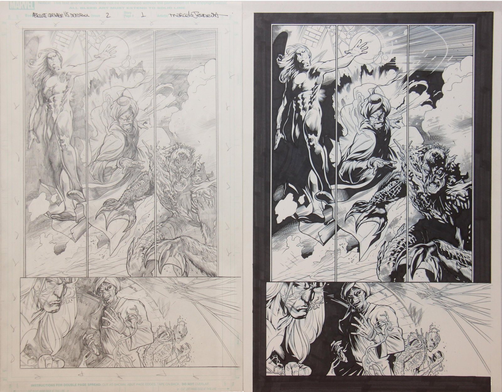 Marcelo Ferreira. Original Comic Art (2) Pages (1 of 3)