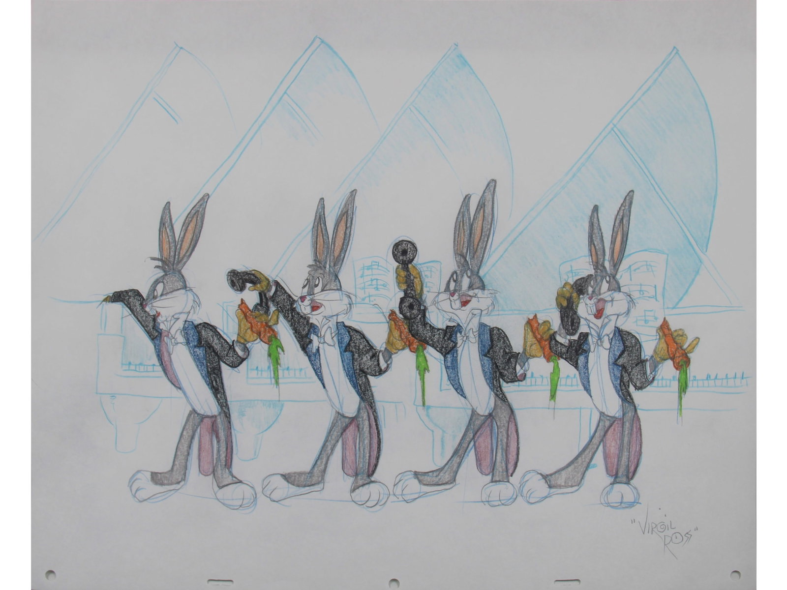 Original Virgil Ross Signed Animation Drawing (1 of 1)