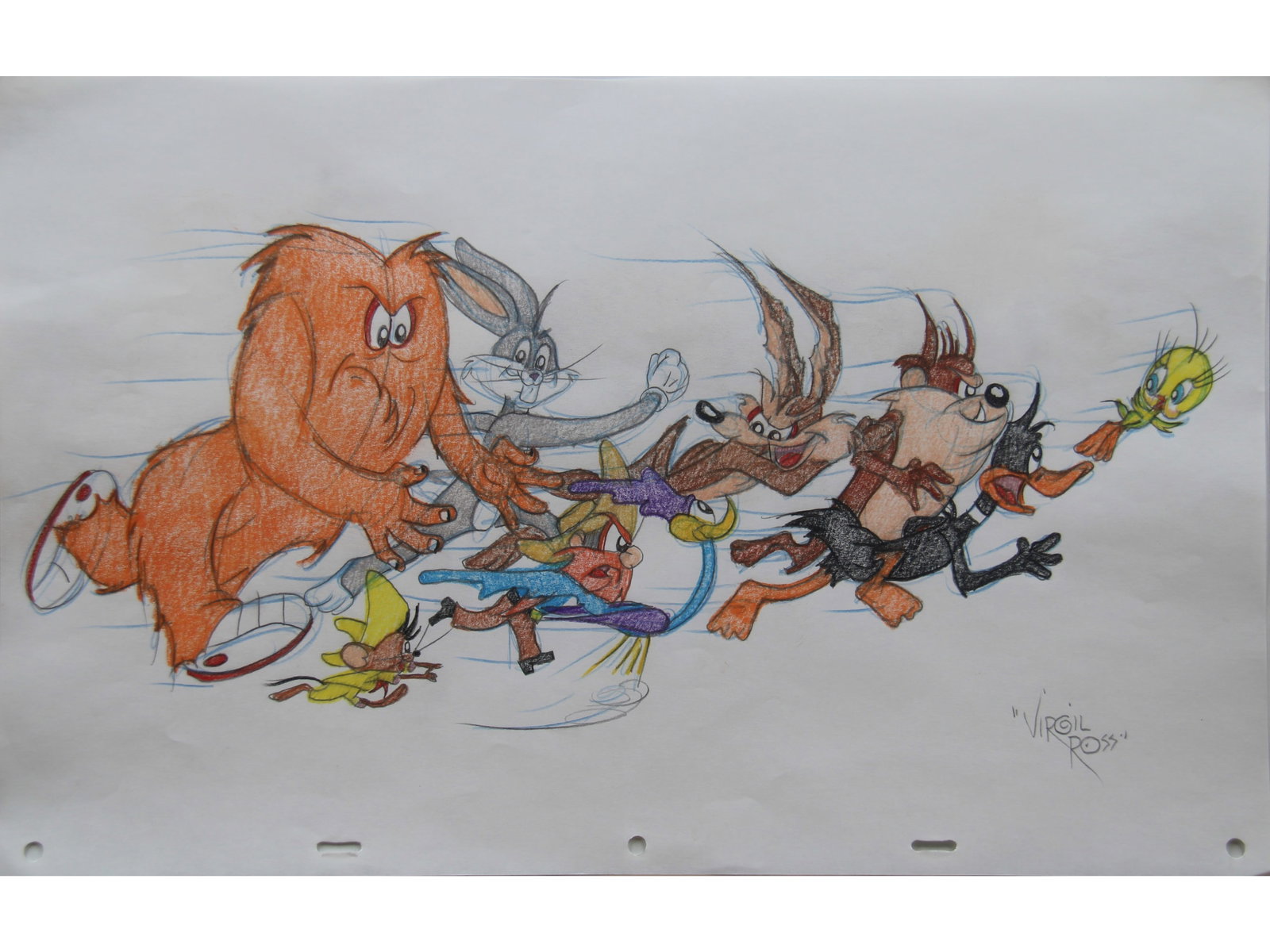 Original Virgil Ross Signed Animation Drawing (1 of 1)
